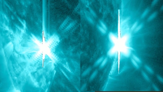 The sun fires off 2 powerful X flares in less than 2 hours