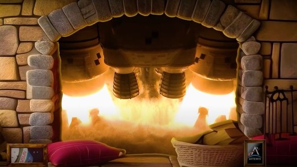 Warm up this holiday season with rocket engine fireplace