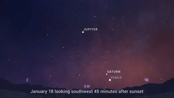 Watch Venus and Saturn join up in the night sky this week