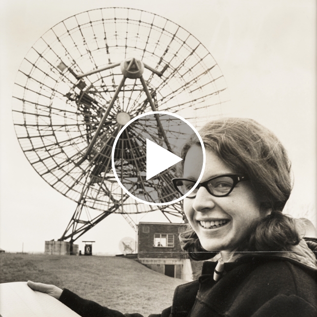 Miss Jocelyn Bell', 1968. A photograph of Jocelyn Bell Burnell (born 1943) at the Mullard Radio Astronomy Observatory at Cambridge University, taken for the Daily Herald newspaper in 1968. /nJocelyn Bell studied physics at Glasgow University and entered Cambridge University as a graduate student, assisting Anthony Hewish with his research on quasars. /nIn 1967, having analysed hundreds of metres of print-outs from a radiotelescope she had helped to construct, Bell noted signals that were too fast and regular to come from quasars. After ruling out 'little green men', she discovered the signals must come from pulsars, later identified with neutron stars. /nIn 1974, Anthony Hewish and Sir Martin Ryle were jointly awarded the Nobel Prize in physics with Hewish honoured for the discovery of pulsars. It is argued that Bell should have received or at least shared in the Prize. /nThis photograph is from the Daily Herald Archive, a collection of over three million photographs. The archive holds work of international, national and local importance by both staff and agency photographers. (Photo by Daily Herald Archive/National Science & Media Museum/SSPL via Getty Images)