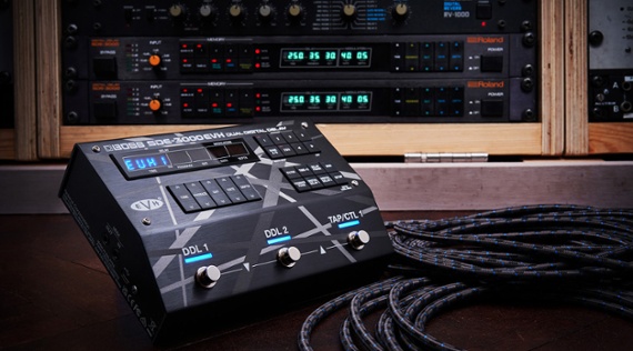 Boss unveils the new SDE-3000EVH dual digital delay, a feature-packed pedal preloaded with the settings of Eddie Van Halen's Roland SDE-3000 rackmount unit