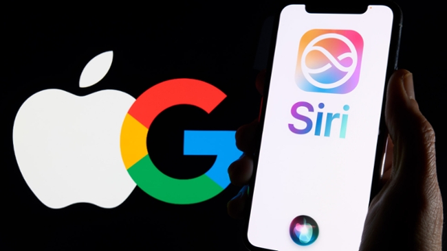 Apple, Google, and Siri graphic