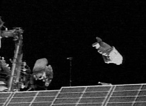 On this day: Feb. 3 2006: ISS astronauts toss 'SuitSat'