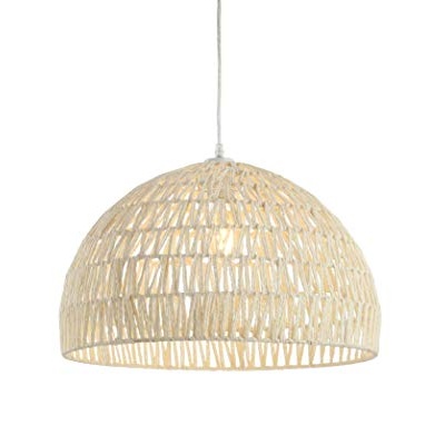 JONATHAN Y Rattan Pendant, view at Amazon