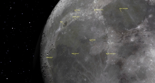 Thursday, Jan. 29: Mountains around Mare Imbrium
