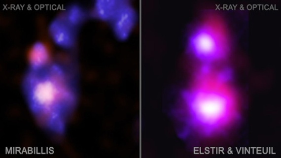 Two pairs of giant black holes spotted on collision course