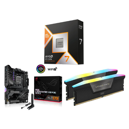 Combo: AMD Ryzen 7 9850X3D / Corsair 32GB DDR5 RAM / Asus ROG Crosshair X870E Apex: was $1,624.95 now $1,187.99 at Newegg