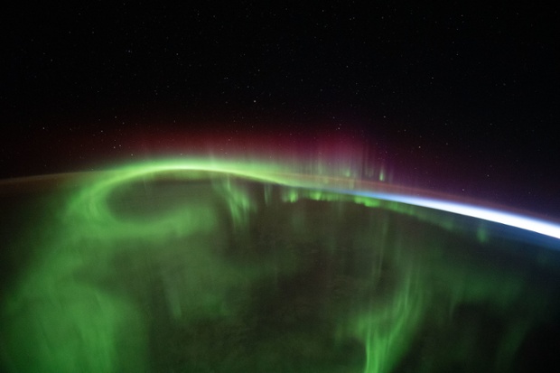 Astronauts capture stunning aurora from International Space Station