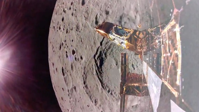 Blue Ghost moon lander sees Earth eclipse the moon