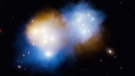 Dark matter ghosts its way through galaxy collisions