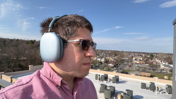 Jacob Krol wearing the AirPods Max 2