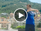 Roger Federer surprises rooftop tennis girls