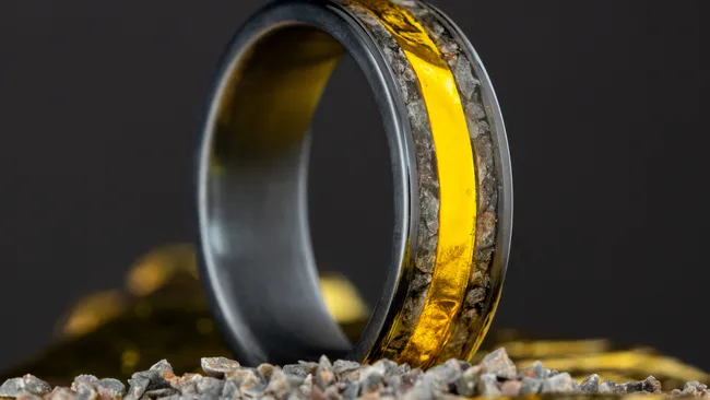 Piece of Apollo 11 'lands' in moon meteorite wedding ring