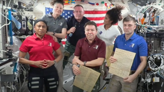 NASA astronauts send 4th of July message to Earth