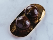 fresh delicious desserts on a light background