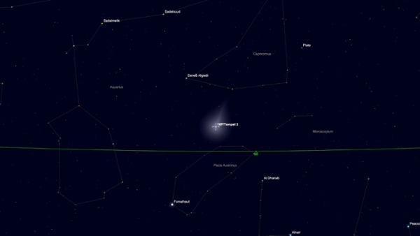 Monday, Aug. 3: Comet 10P/Tempel makes its closest approach