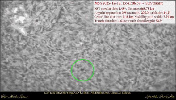 Astrophotographer captures Hubble crossing the sun