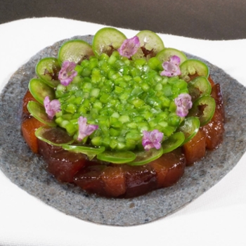 Tuna tostada from Californios restaurant