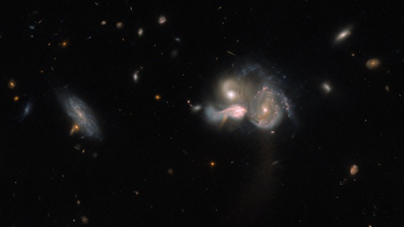 Hubble spots three galaxies about to collide