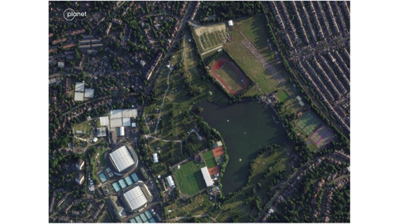 See Wimbledon from space in new satellite image