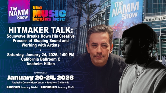 Sounwave To Share Creative Process in NAMM TEC Tracks Session