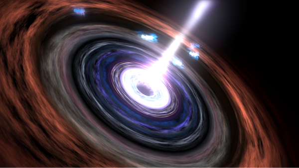 Giant black hole jets pelt Earth with 'ghost particles'