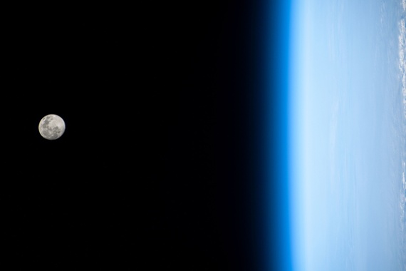 Astronauts snap stunning views of February's Full Snow Moon from space (photos)