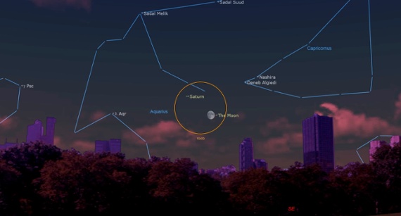 See the moon and Saturn shine side-by-side tonight