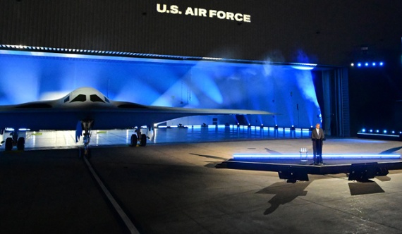 US Air Force unveils new B-21 Raider stealth bomber