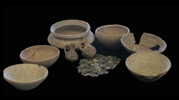 Incantation bowls covered with 'magic' spells recovered by police in Jerusalem