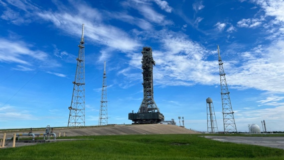 NASA rolls Artemis 2 mobile launch tower to pad for tests