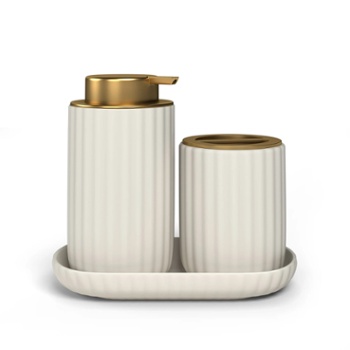 Fluted stoneware set by Drew Barrymore, Walmart