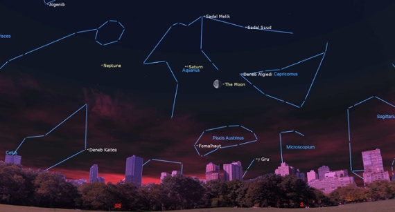 Watch the moon snuggle up to Saturn in the sky tonight