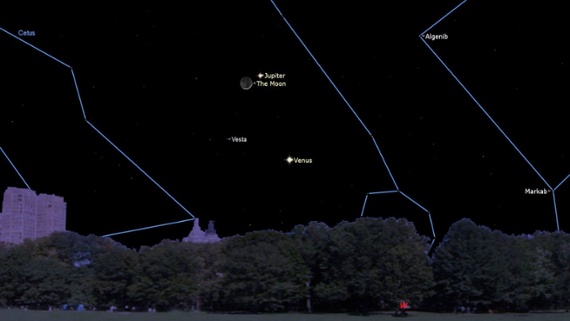 See the moon and Venus together in tonight's sky