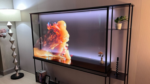 Watching LG's transparent OLED TV is wild