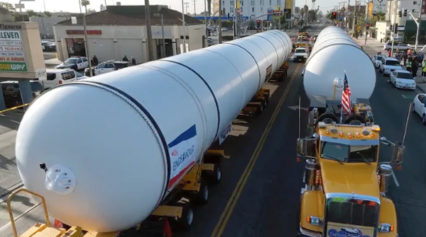 Rocket boosters arrive in L.A. for space shuttle Endeavour