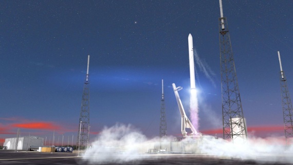 Relativity Space stacks 3D-printed rocket on launch pad
