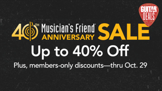 Musician's Friend proves the best deals aren't on Amazon with up to 40% off big-name brands in its 40th Anniversary Sale