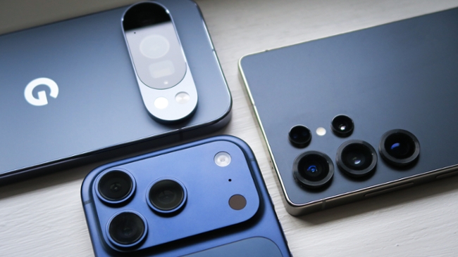 Google, Apple, and Samsung phones