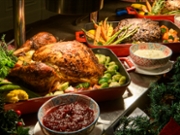 Roasted turkey , beef and lamb for Christmas