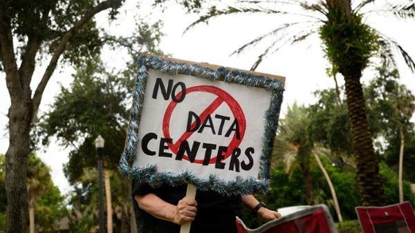 Data center protest