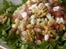 Marinated tomato, cucumber and watercress salad