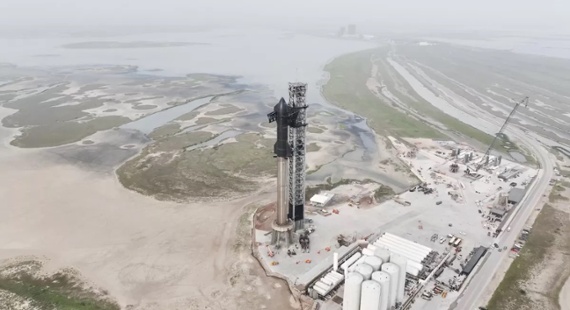 SpaceX stacks huge Starship for orbital launch (video)