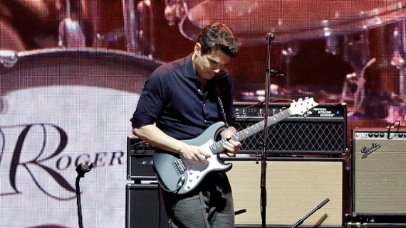 John Mayer trades solos with H.E.R., covers Grateful Dead with his blues trio, and reunites with the Fender Monterey Stratocaster (again) during jam-packed Crossroads 2023 concert