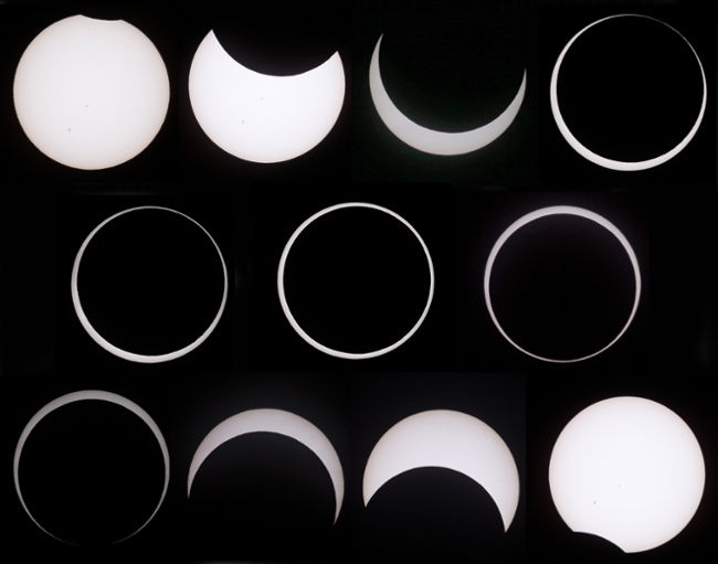 What time is the annular solar eclipse on Oct. 2?