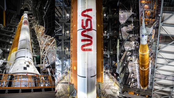 NASA's Artemis 1 moon megarocket rolls to launch pad today!