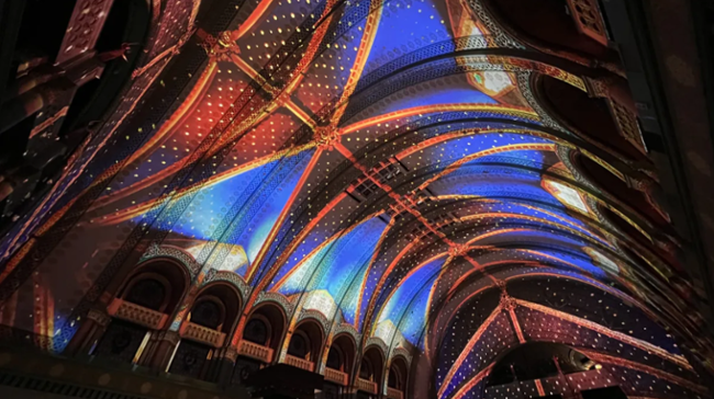 Check out the Projection Mapping on the Ceiling at St. Louis Union Station Grand Hall