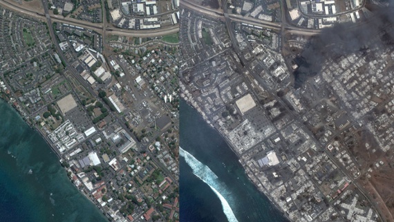 Hawaii's wildfire inferno revealed in satellite images