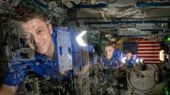 'No fireworks on ISS,' so astronauts 'paint' light instead