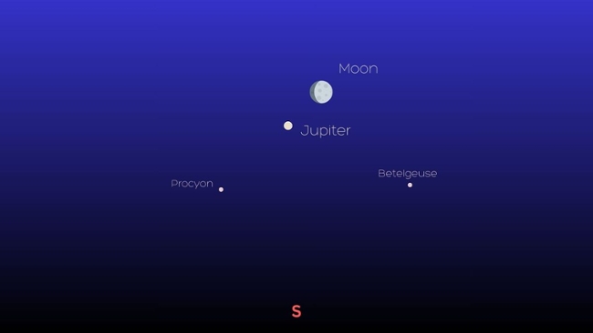 Catch Jupiter glowing under the waxing moon on Feb. 26